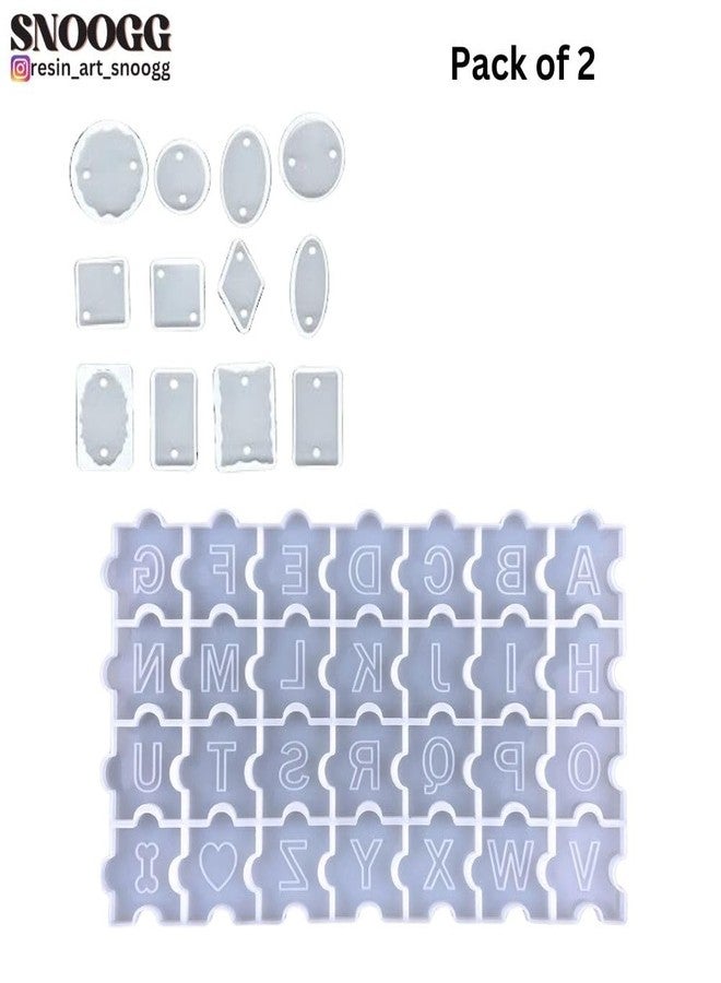 سنوج مجموعة قوالب SNOOGG® المكونة من قطعتين (قالب راخي متعدد الأشكال ذو 12 تجويفًا ومجموعة أحجية ABCD)، مثالية لراتنج الإيبوكسي، وراكشاباندهان، وقوالب المجوهرات، والأعمال اليدوية. - Image 2